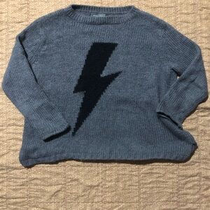 Anthropologie wooden ships, lightning bolt knit sweater